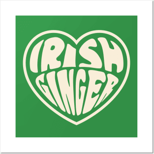 Irish Ginger Irish Redhead Girl Heart St. Patricks Day Posters and Art